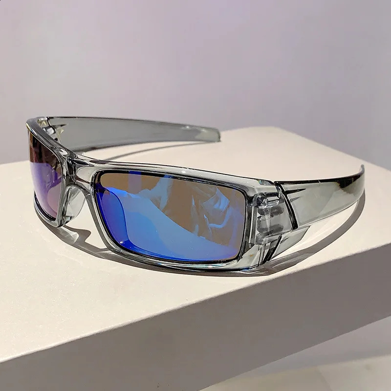 Y2K Punk Sunglasses Cool for Women Men Outdoor Sports Fashion Wrapped Round Trend n Shade Eyewear 250903