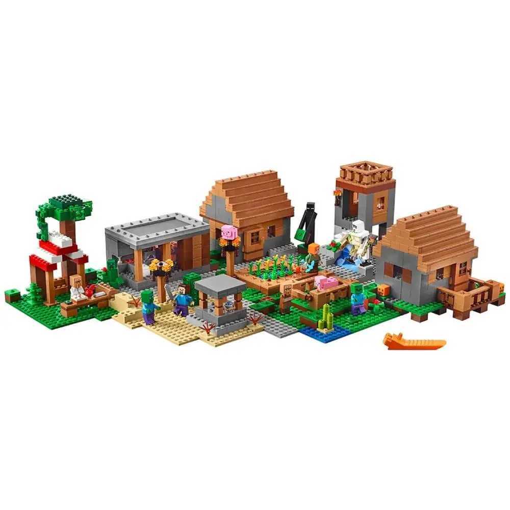In stock 2025 NEW 1600 pcs Steve Village Special Edition Action Figure Building Block Toys My World Set Ci Toy 21128XJ250903