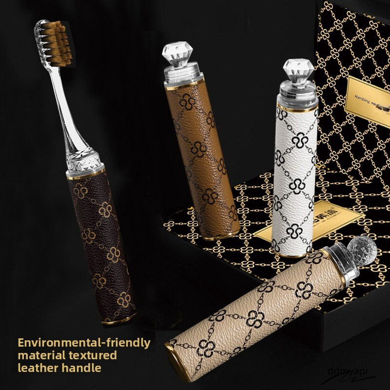 Portable Soft Bristle With Travel Case - Lipstick ddmyaug Style Foldable Toothbrush For Adults