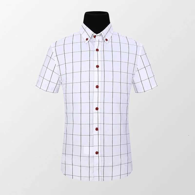 TFETTERS Summer Men Shirts Short Sleeve Plaid Shirt Slim Casual Button Up Dress Shirts Men Big Size M5XL Antiwrinkle Soft X250903