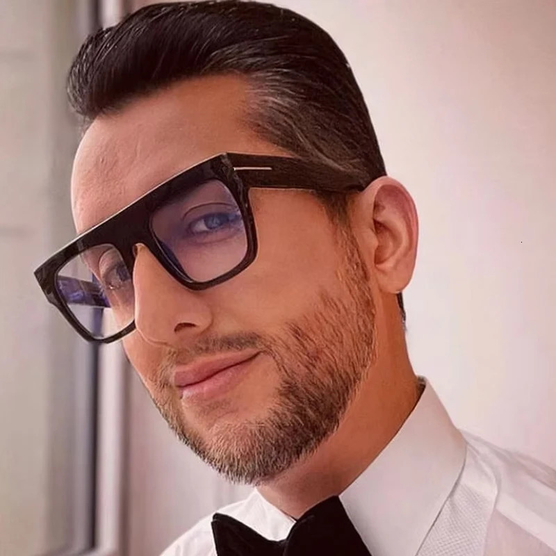 Oversized Mens Glasses Square Transparent Optical Lenses For Women Eyeglass Frames Anti Blue Light Spectacle 250902