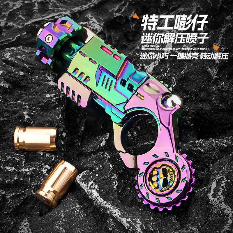 EDC Metal Multi Playability Ratchet Flip Antistress Toy Gun Ejection Shell Stress Relief Fidget Spinner Fidgeting Toys Gifts W250903