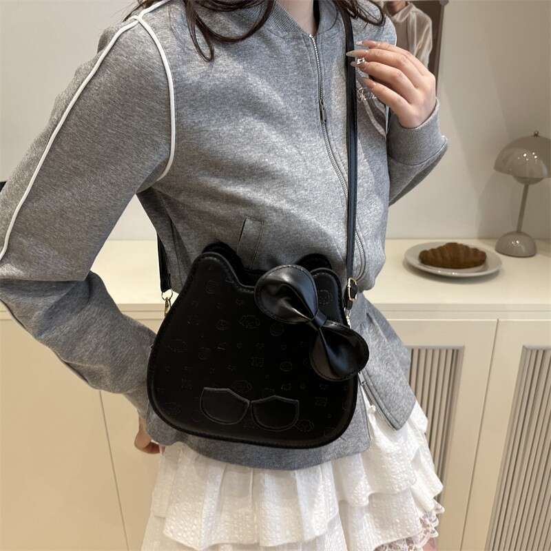 DHpet_wholesale Korean Style Bucket Bag - Large Capacity Crossbody Purse with Bow Detail, Fashion Shoulder Bag for Women, Cute Daily Use Bag