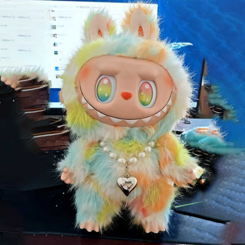 Five generations of cartoon Labubu 38CM high-quality plush doll of the motherland L250903