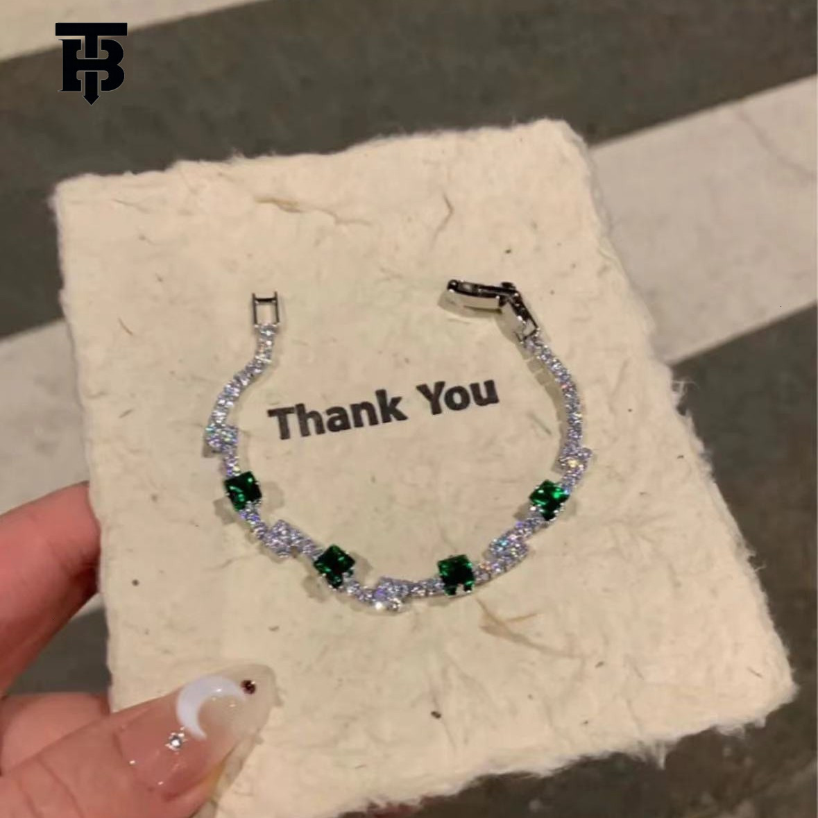 TB BHULAMTE New Designer Pearl Light Women's Bracelet Luxurious Style Super Shiny Pink Square Zircon Bracelet High-end Multi-functional Jewelry