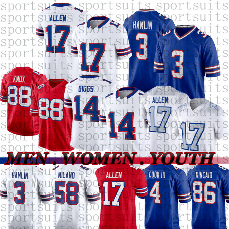 Josh Allen Dalton Kincaid Keon Coleman Football Jersey Khalil Shakir Joey Bosa Dawson Knox Rousseau Damar Hamlin Dion Dawkins Benford Terrel Bernard Bill jerseys