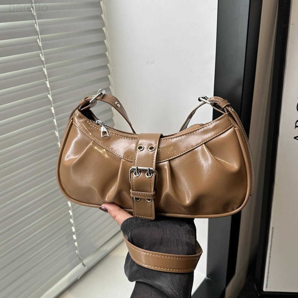 Y2K Shoulder Bag PU Leather Hobo Bag for Women Small Cute Clutch Purses Going Out Top Handle Purse M250903