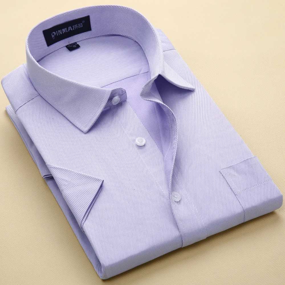 Mens Short Sleeve TurnDown Collar Dress Shirt Mens Formal Shirts Solid Color Shirts Summer Style Clothes X250903
