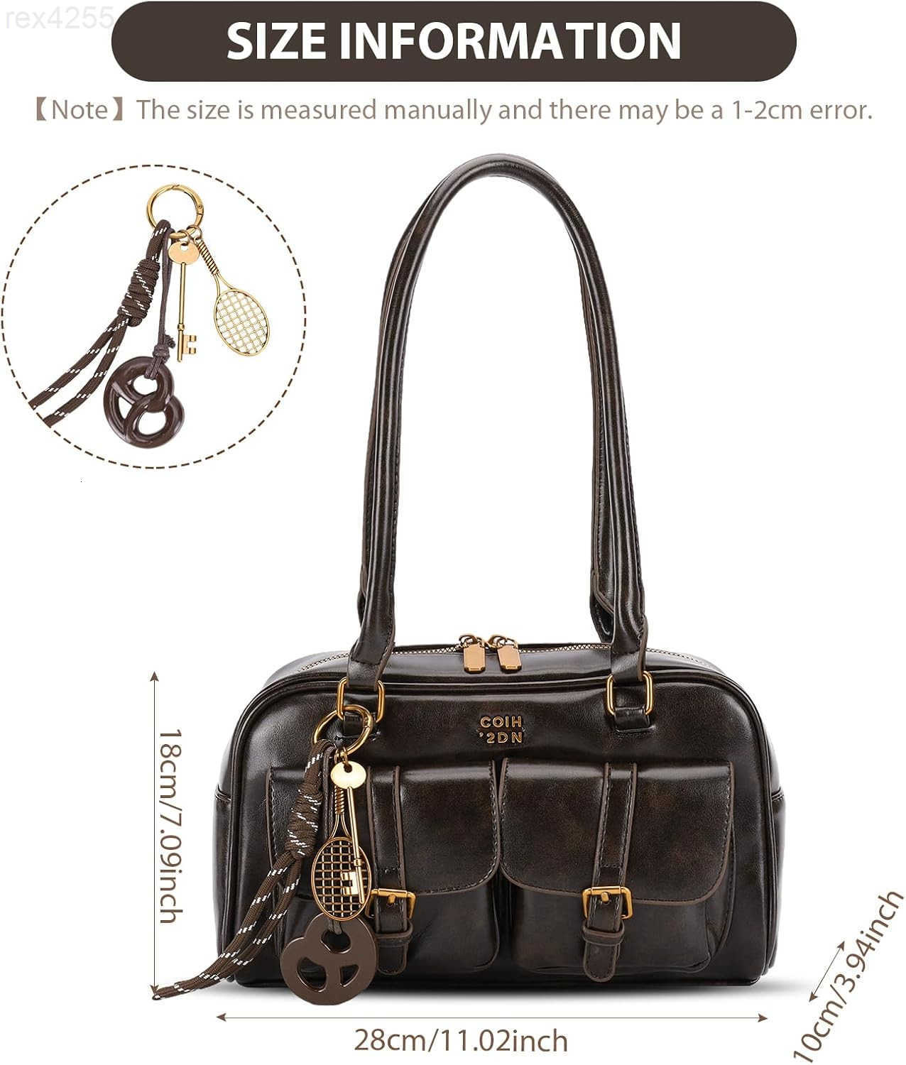 Shoulder Bag Retro Top Handle Bag Y2k 90s Multiple Pockets Designer Handbag Soft Trendy Underarm PurseW250903