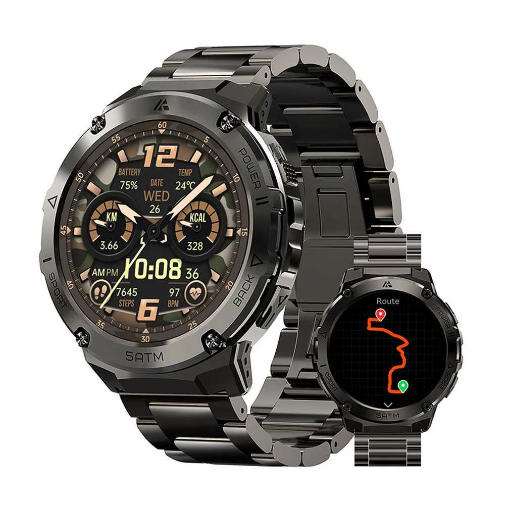 HIDAMEL T3E GPS Smart Watch For Men Compass Altimeter Altitude Stainless Steel Shell 5ATM IP69K Waterproof 470mAh AMOLED WatchesXJ250903