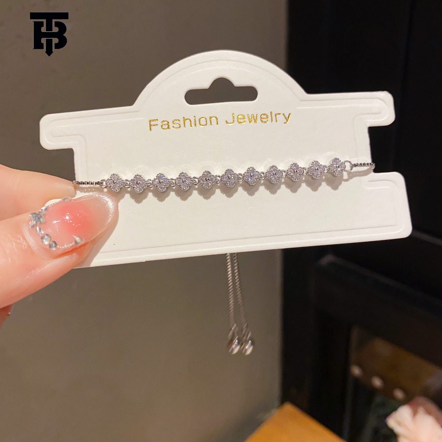 TB BHULAMTE Designer Lady Zircon Flower Bracelet Light Luxury High-end Bracelet Fashionable Small Multi-functional Jewelry