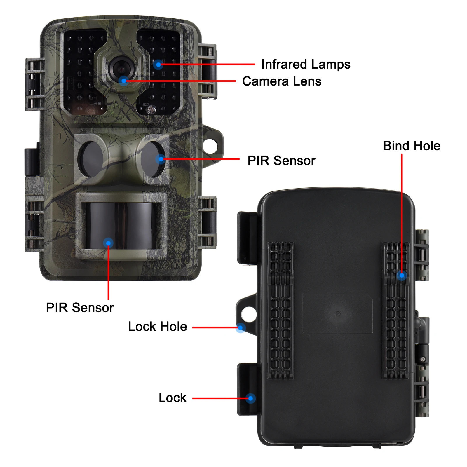 4K Trail Camera 16MP Wildlife Scouting Tracking with 20 Inch TFT Color Screen PIR Sensors 05s Trigger Time 250902