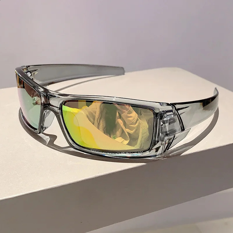 Y2K Punk Sunglasses Cool for Women Men Outdoor Sports Fashion Wrapped Round Trend n Shade Eyewear 250903