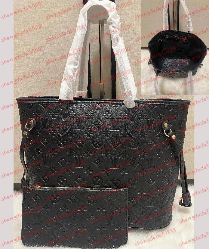 2025 Designer Bag 2pcs Set Embossed Flower Women Crossbody Handbag Shoulder Bags Fashion Composite Ladies Clutch Tote Bag shopping Female Coin Purse wallet