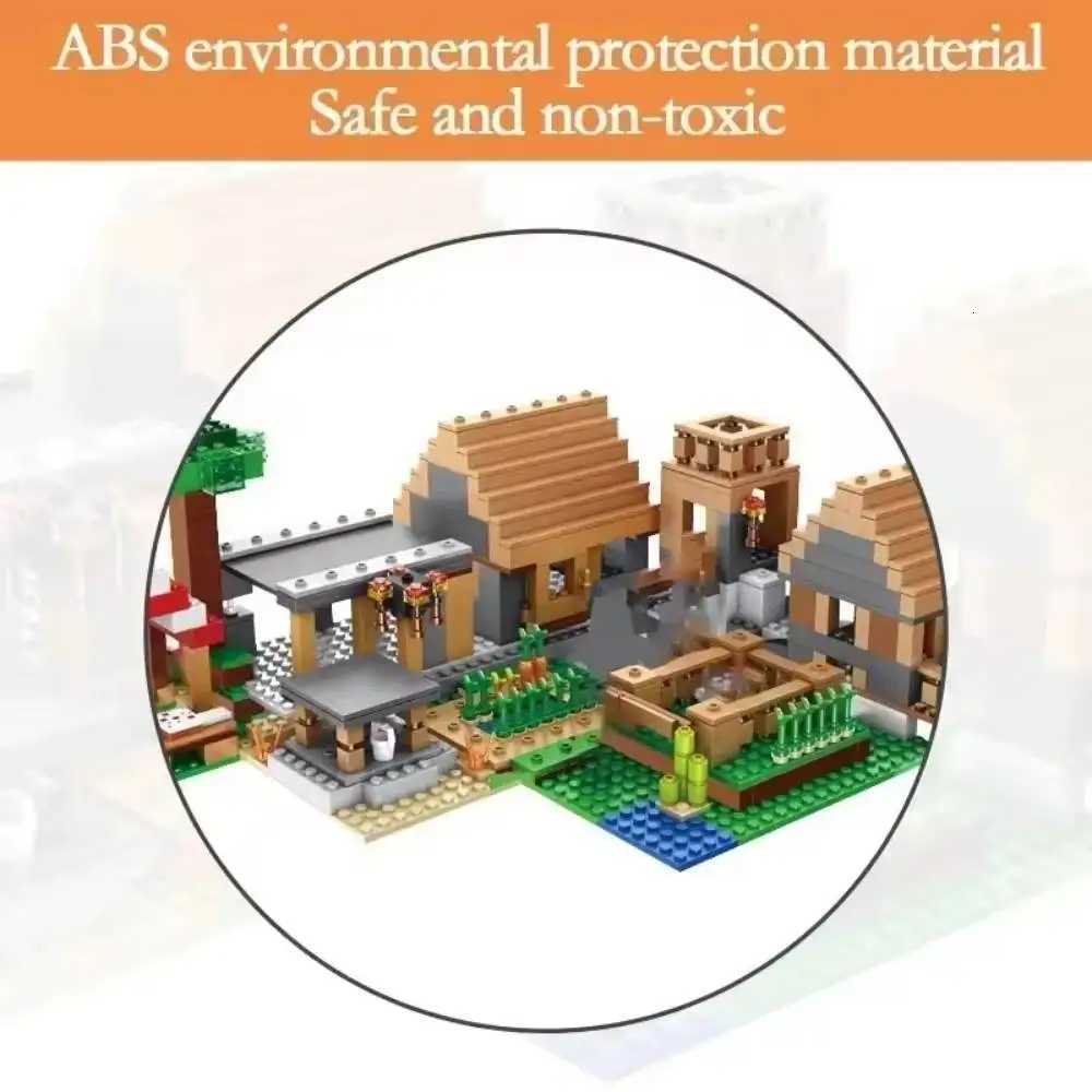 In stock 2025 NEW 1600 pcs Steve Village Special Edition Action Figure Building Block Toys My World Set Ci Toy 21128XJ250903