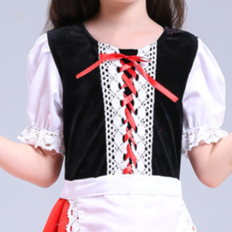 Halloween cosplay children's costume new makeup dance party performance dress girl Little Red Riding Hood dress princess dress baby clothe girl d
