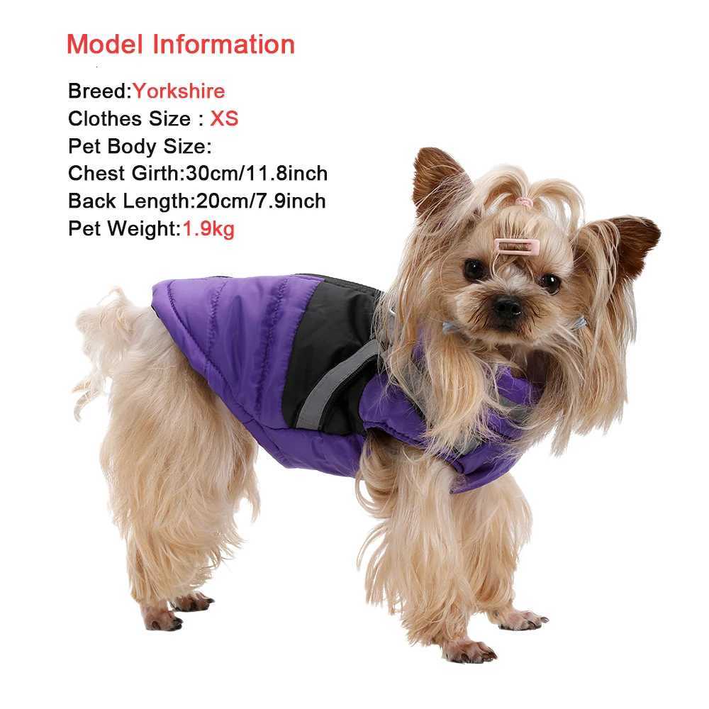Dog et Winter Waterproof Pet Clothes With Harness For Small Medium Dogs Cats Puppy Coat Reflective French Bulldog Apparel W250904