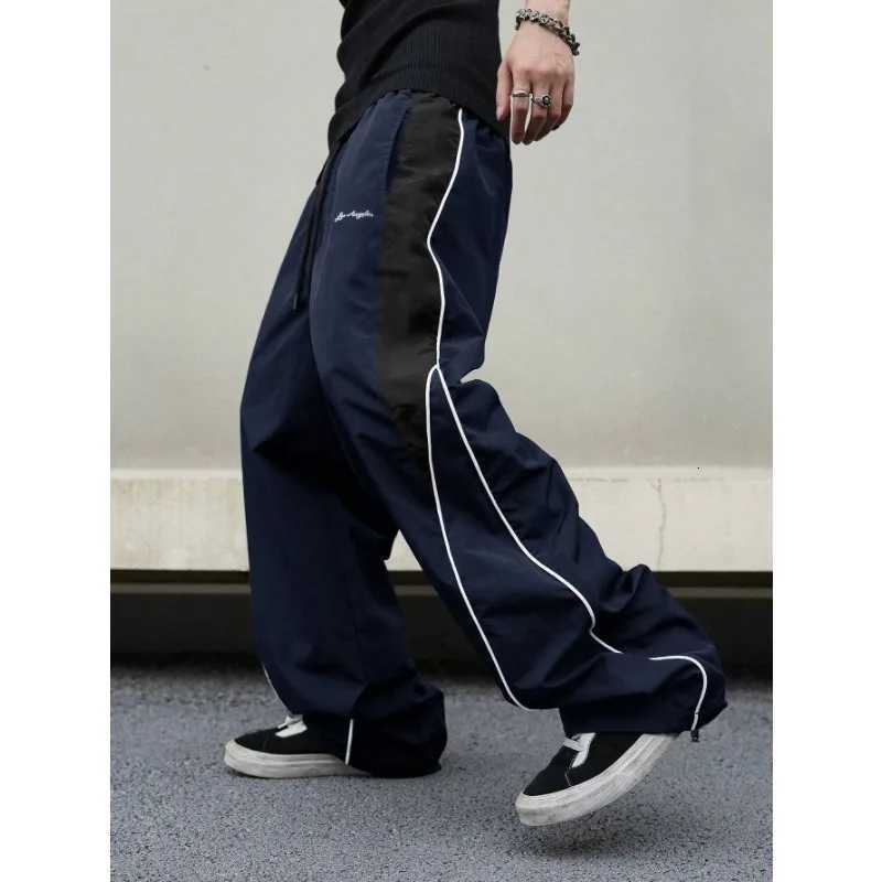 Men Casual Joggers Pants Fashion Streetwear Oversized Sports Wide Leg Pants Hip Hop Y2k Sweatpants High Waist Baggy TrousersXJ250904