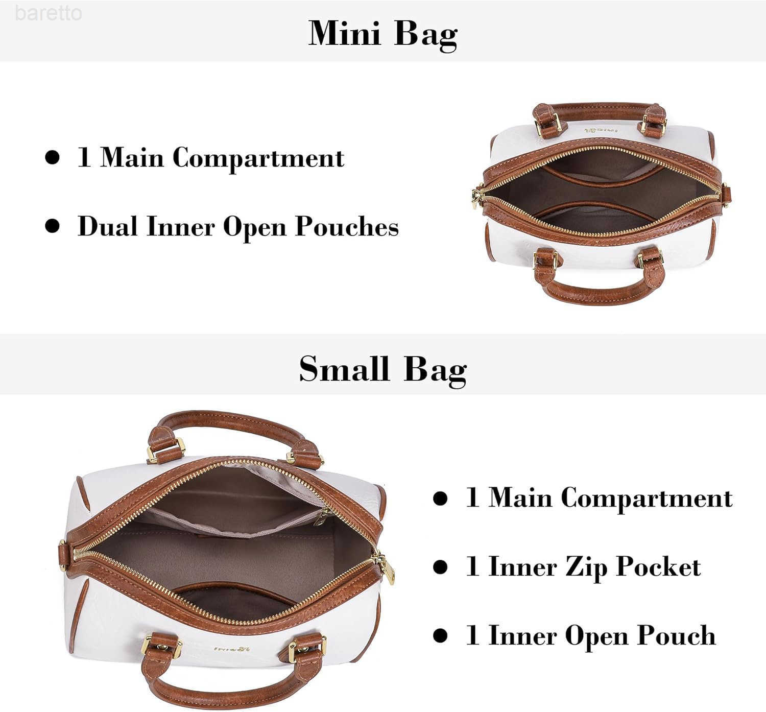 Barrel Bag for Women Top Handle Satchel Shoulder Boston Bags Crossbody Purse Handbag with Detachable Long Strap M250904