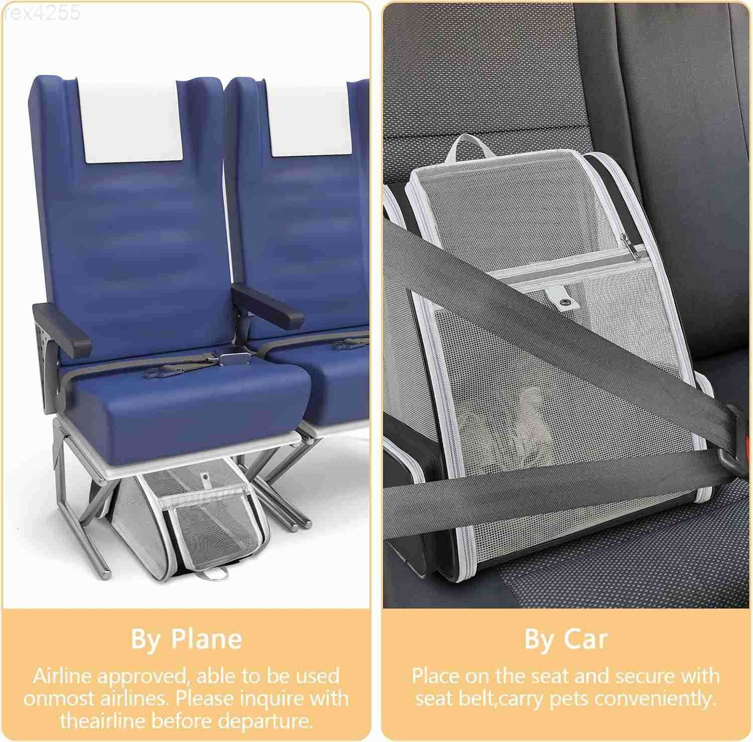 Cat Backpack Carrier Large Pet Backpack for Small Dog Medium Cat Puppy Kitten Bunny up to 15lbs Ventilated Mesh Dog Collapsible Travel Backpack for Hi