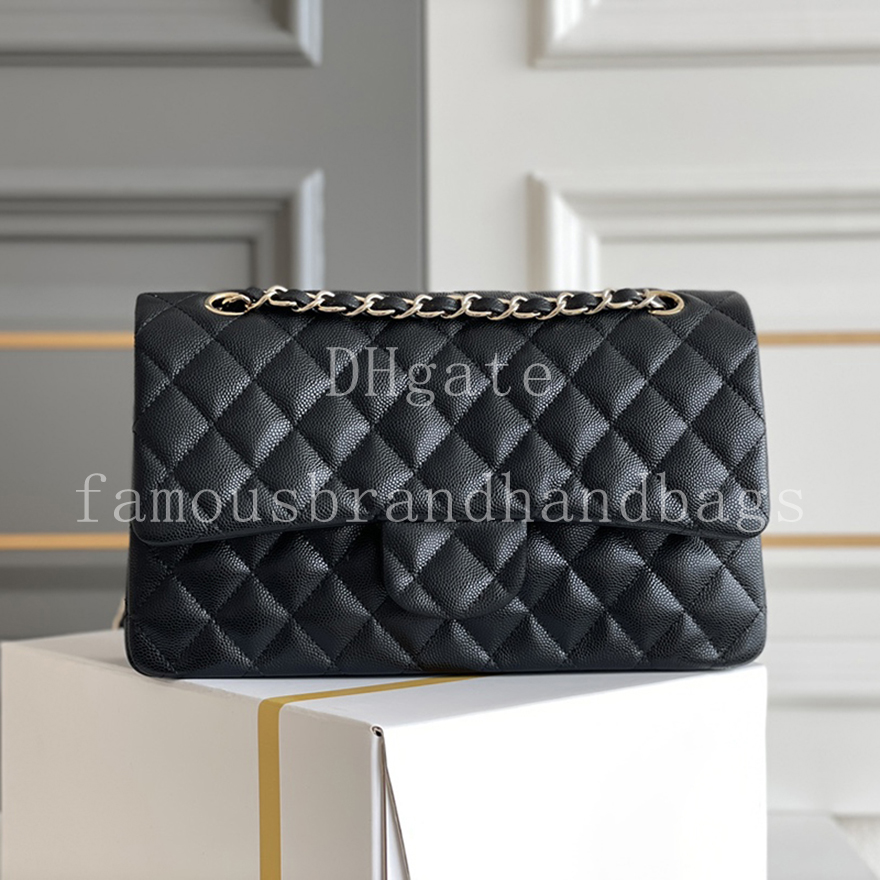 Mirror Quality Medium Flap Bag Designer Chain Bag Women Calfskin Leather Shoulder Bag 24C04B