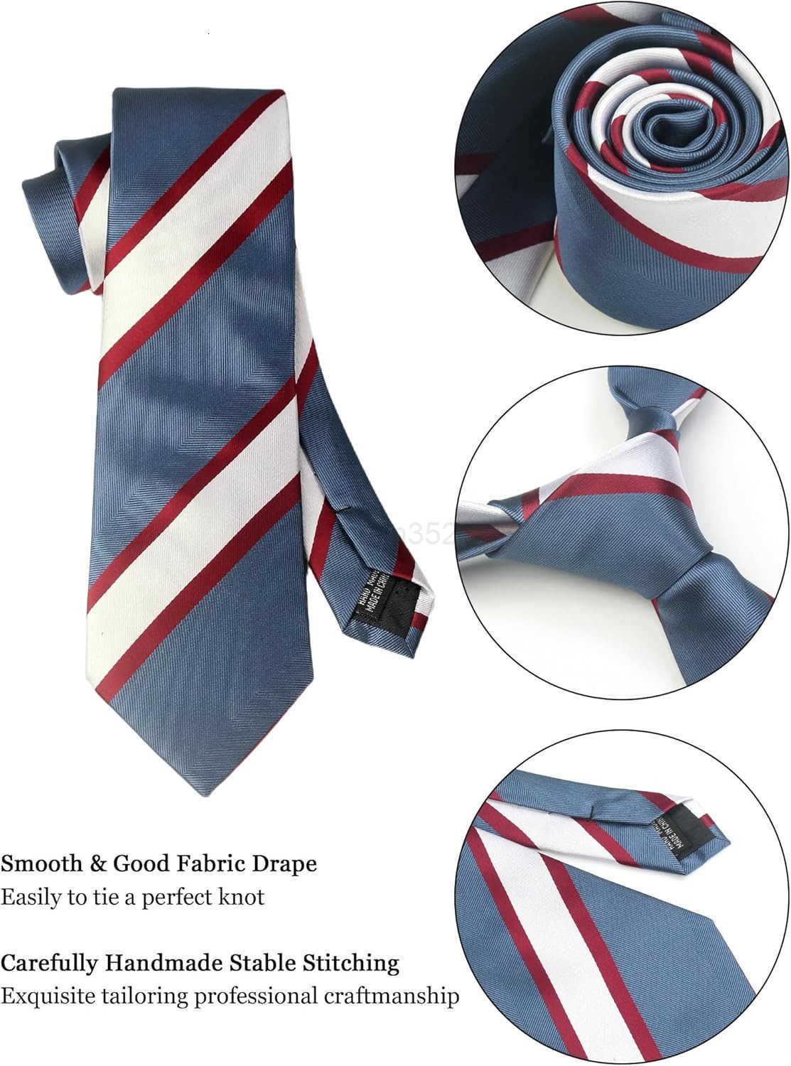 Mens Tie Formal Necktie Pocket Squares Ties Clips Cufflinks Classic for Men SetW250904