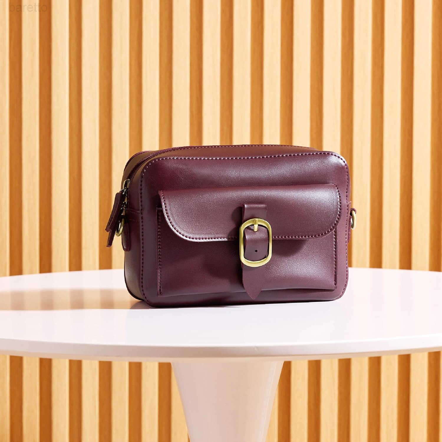 Vegan Leather Crossbody Camera Bag For Women Vintage Square Satchel Retro Small Purse Simple Shoulder Handbag M250904