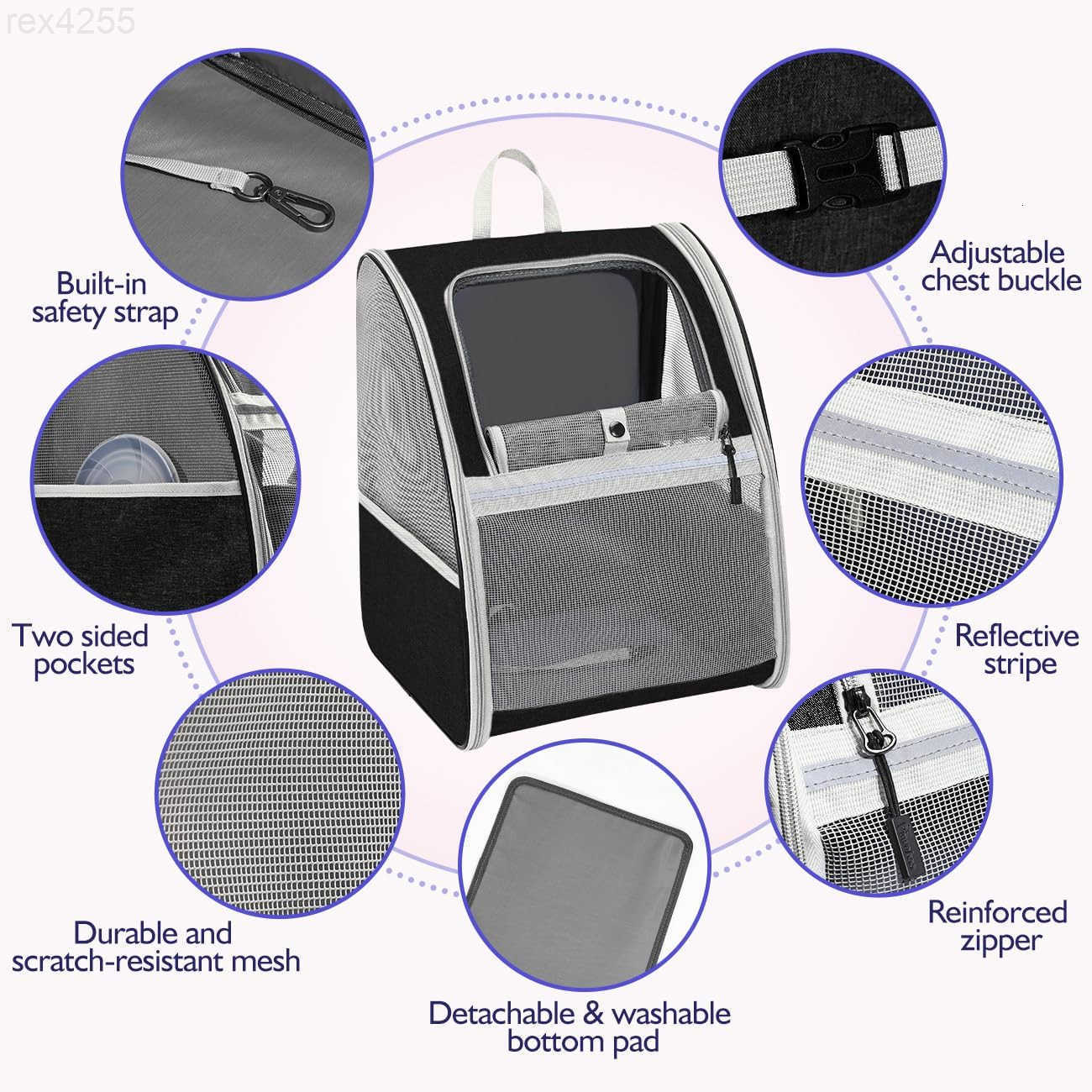 Cat Carrier Backpack Pet Carrier Backpack for Kitties Small Dogs Puppies Breathable Cat Bag Carrier Small Dog Travel Backpack Carrier for Kitten Puppy