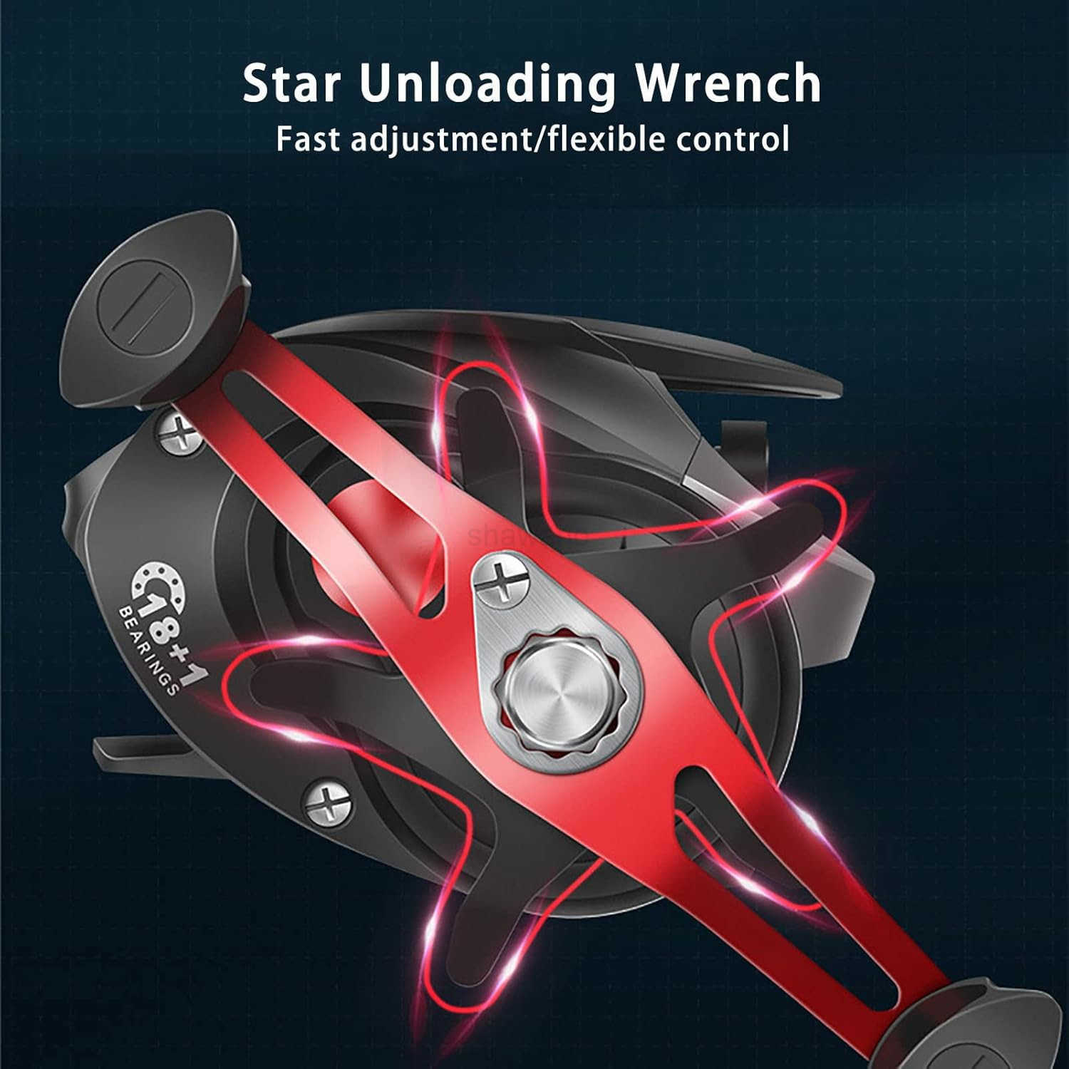 Fishing Baitcasting Reel 721 Gear Ratios Max Drag 10kg LongCasting 12 Levels Magnetic Adjustment HD Green Right Hand W250904