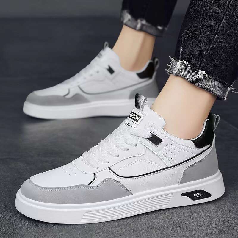 Outdoor Summer Breathable 2024 New Student Leather Youth Sneakers Men's Versatile Casual Sports Trend Shoes