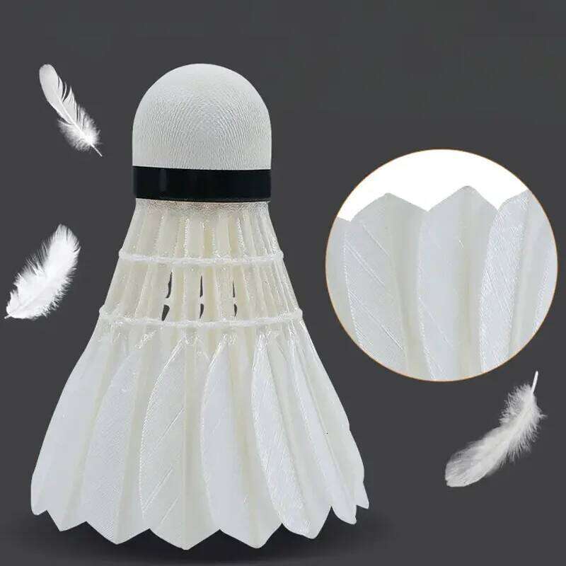 Original Class B Duck Feathered Shuttles 12Pcs Durable Feather Badminton Speed 77 76 For Indoor Outdoor Training