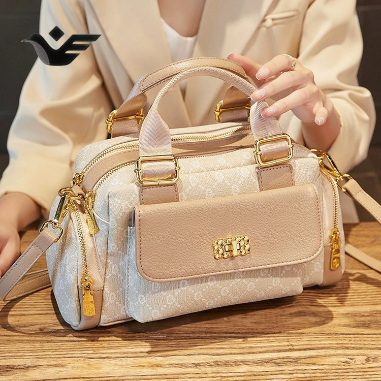 Feiyan Free Shipping New Designer Bag Luxury Shopping Bag Boston Women's Bag Genuine Leather Handbag Pillow Bag Fashion Versatile Handbag Shoulde