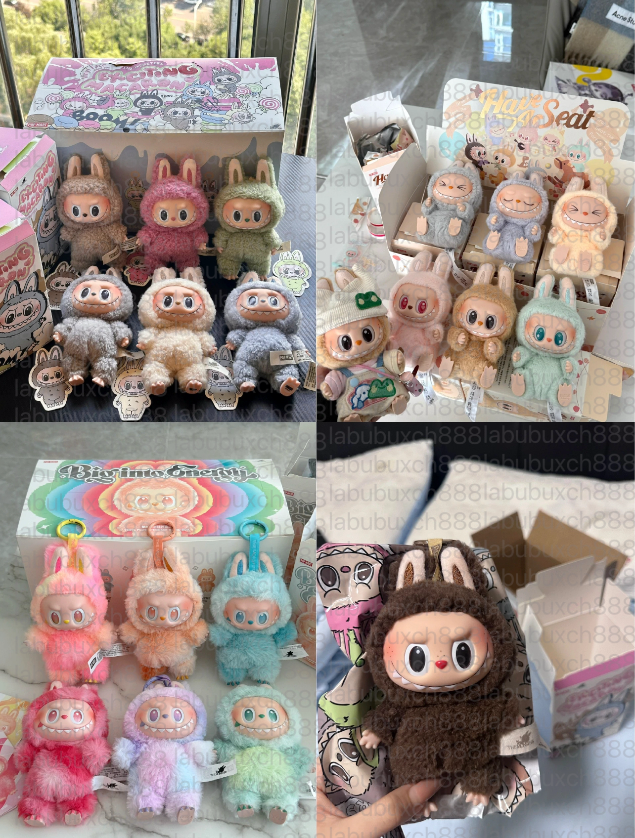 labubu doll V1 V2 V3 Kawaii Labubu Plush Toys Monsters Big Into Energy SeriesBlind Box Kawaii Figure Face doll clothesDoll Keychain Decor Gift blind b