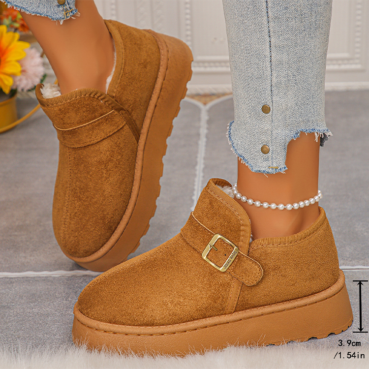 Snow boots for women - new style, thick sole, padded interior, extra thick and warm short boots