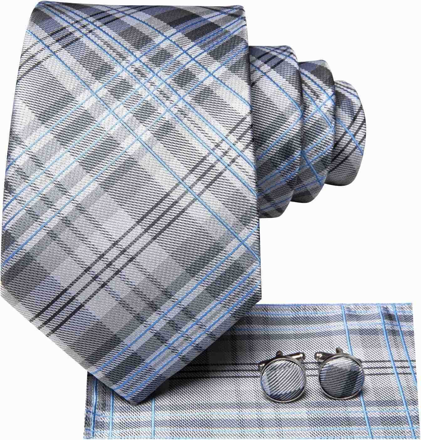 Mens Tie Sets Silk Paisley Striped Necktie Pocket Square Cufflinks Sets Wedding Business HolidayW250904