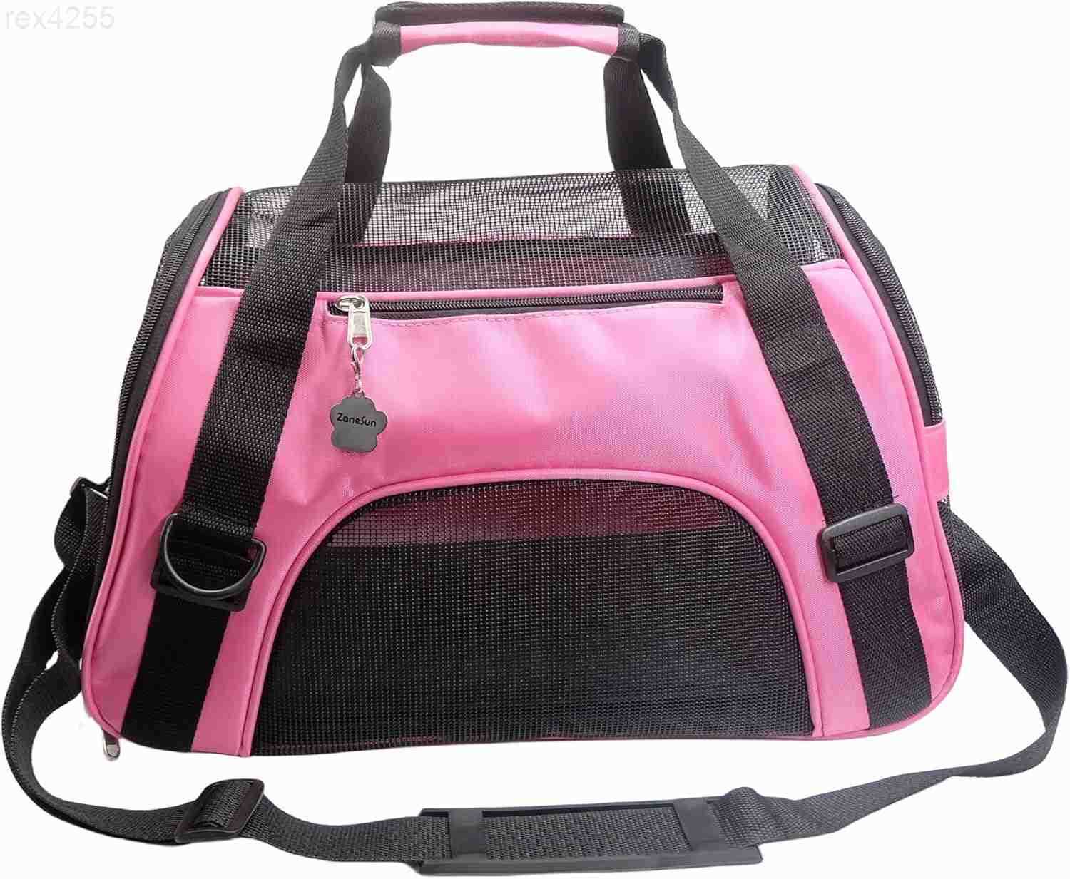 Cat CarrierSoftSided Pet Travel Carrier for CatsDogs Puppy Comfort Portable Foldable Pet Bag Airline Approved Small BlueW250904