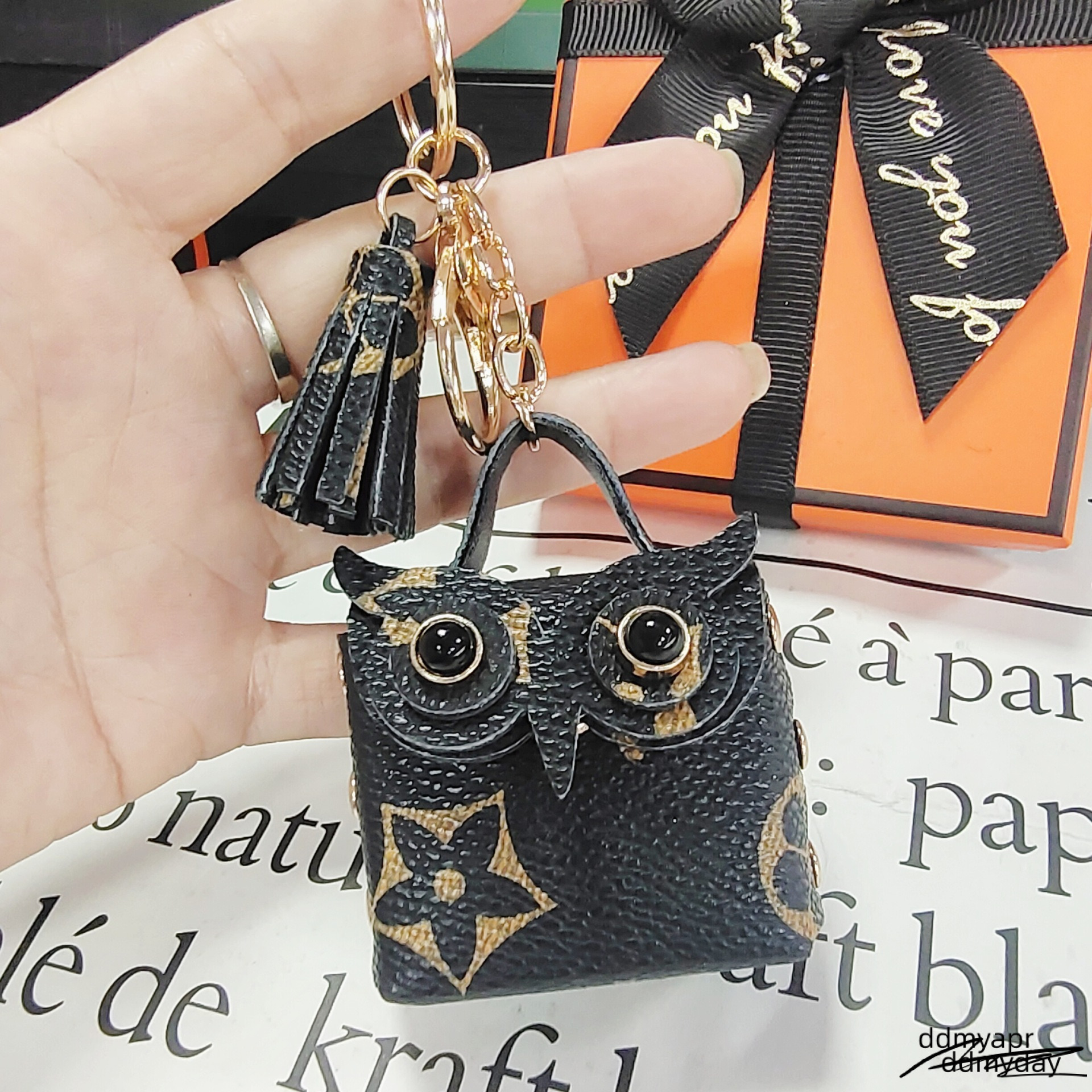 Tassel Owl Key Rings Mini Bag Pendant Leather Coin Purses Ddmyday Keychains Wallet Lanyards Scarf Holder Car Keyrings For Women Girls Ddmyday Ddmyday