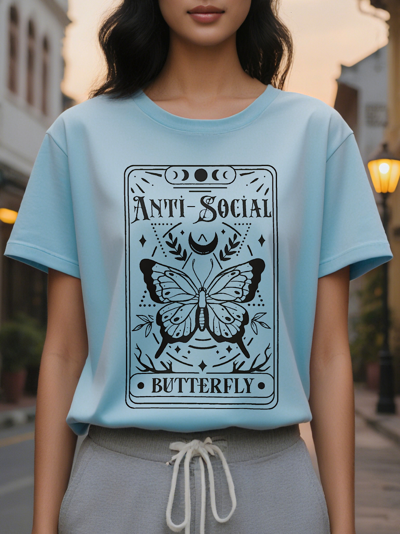 Butterfly Tarot Comfort Color Mental Health Witch Fashion T Shirts
