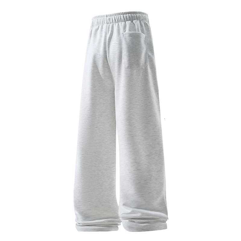 Wide Leg Pant Fashion Causal Breathable Men Sweatpant Male Autumn Versatile Elastic High Waist Drawstring Loose Straight TrouserXJ250904