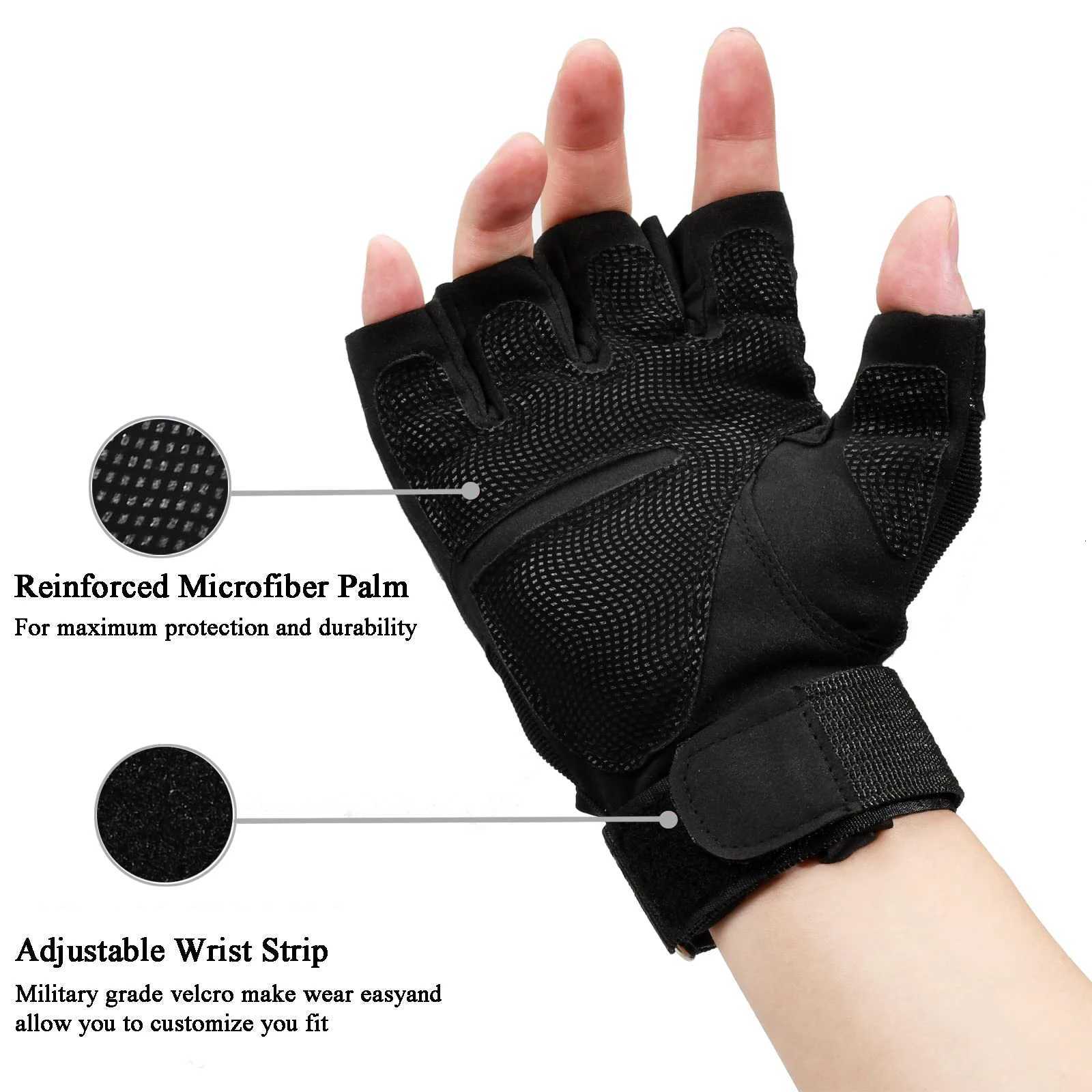 Tactical Gloves Airsoft Outdoor Half Finger Protective Gloves Commando Training Gloves Tactical Fingerss GlovesXJ250904