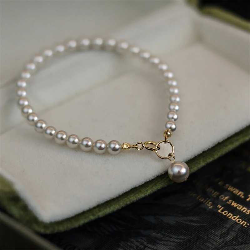 French Retro Simple Artificial Pearl Bracelet For Women Fashion Versatile Temperament Bracelet Birthday Gift Y250904