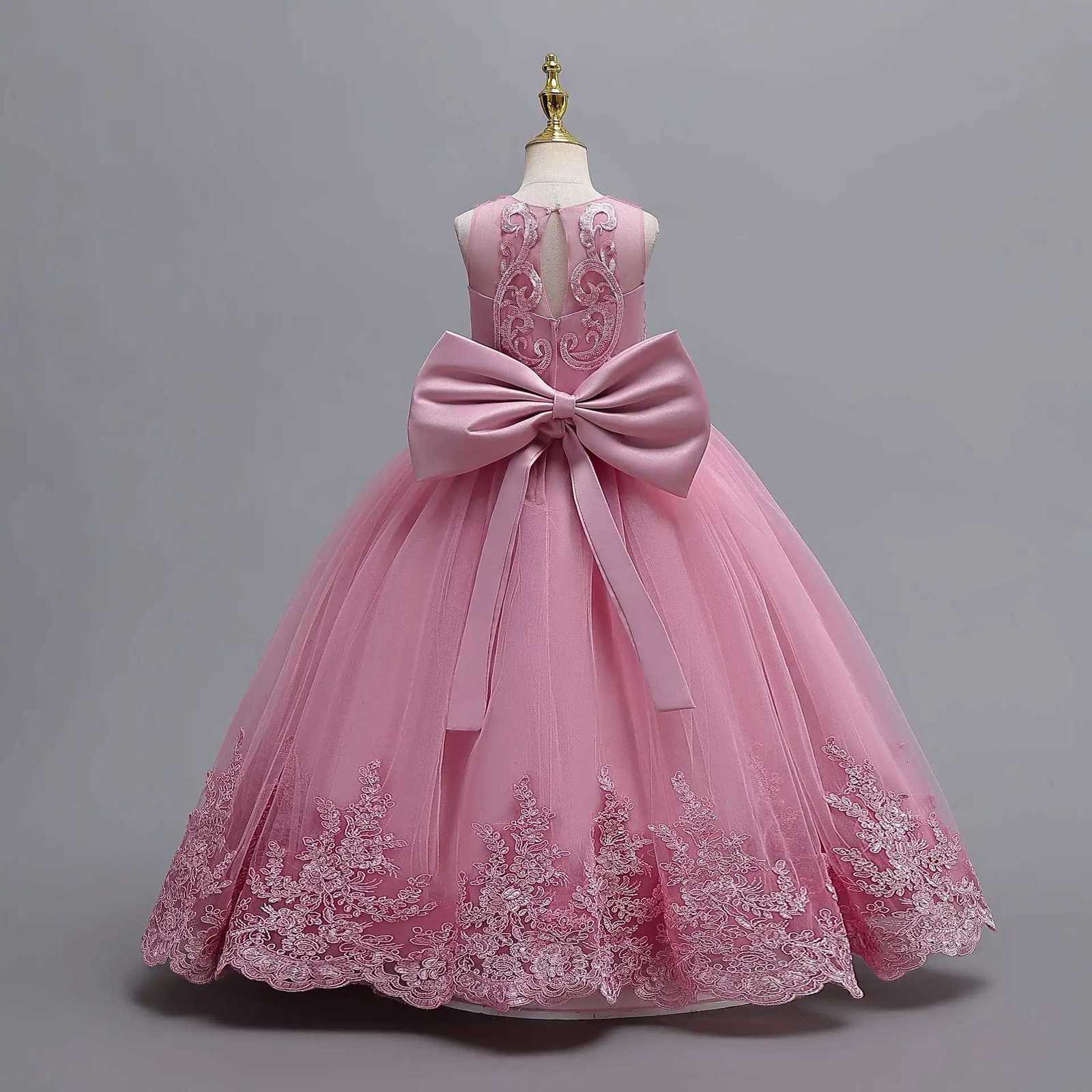 2025 New Hot Selling Girl Party Dress Gorgeous Big Bow Graduation Ball Dress 4 6.8 10 12 Elegant Birthday Dress Girl Dresses Z250904