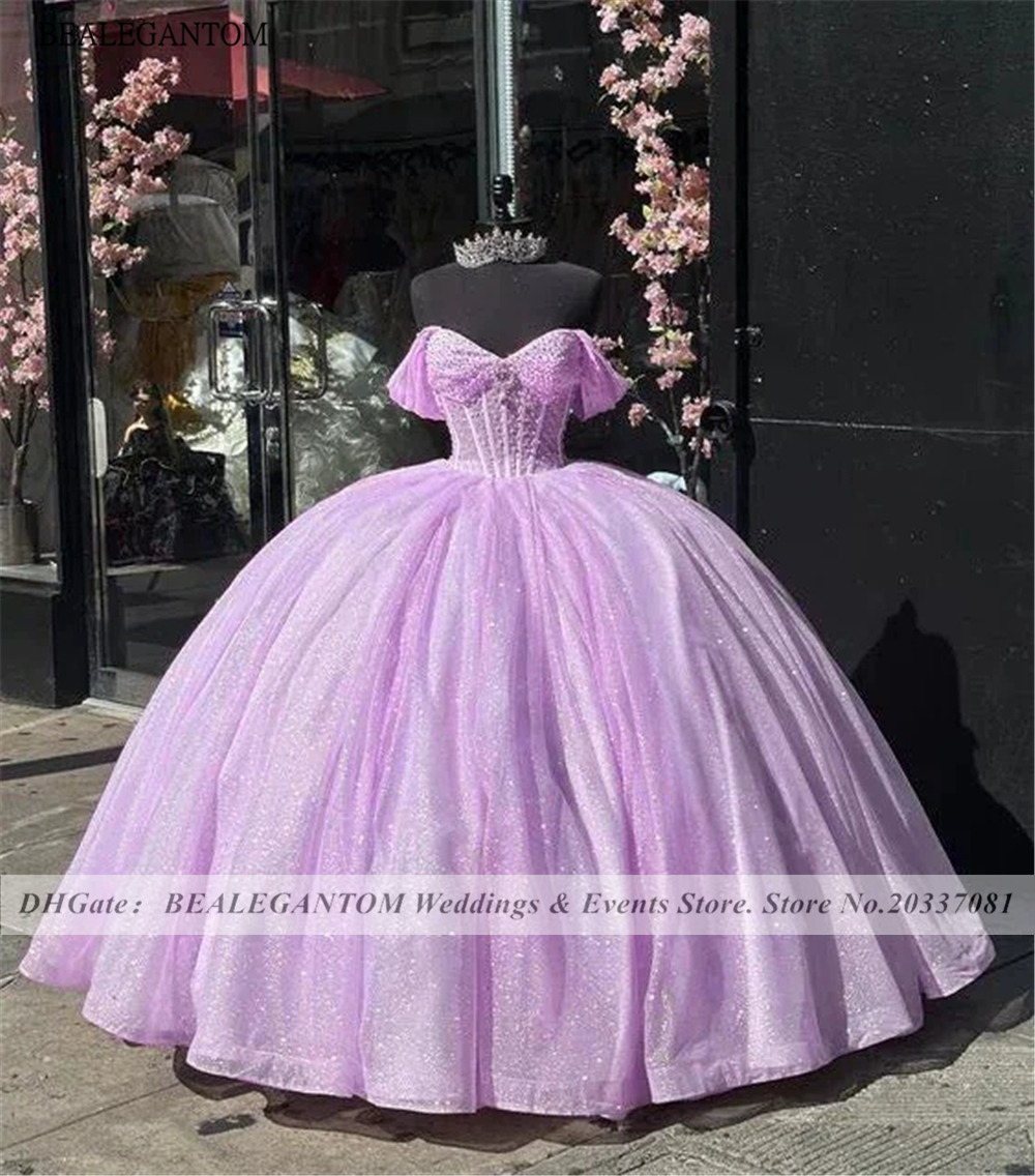 Pink Pink Sweetheart Quinceanera Dresses Lace Up Corset Ball Gown 15 16 Birthday Lace Customized Tiered Prom Party Sweet 16 Vestidos De 15 Anos BQ7