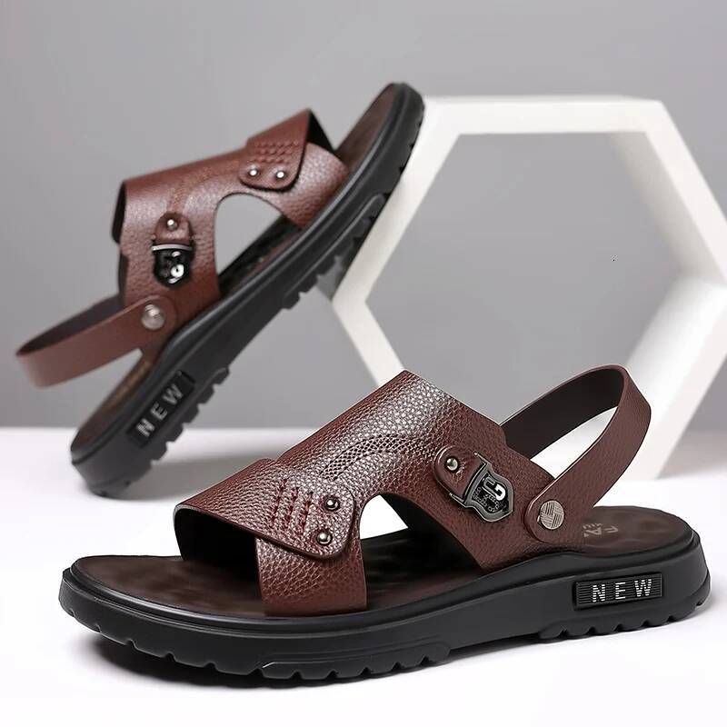 YRZL New Men's Summer Beach Slides Non Slip Male Shoes Breathable Casual Sandals for Men Lightweight Slippers ddmysaturn
