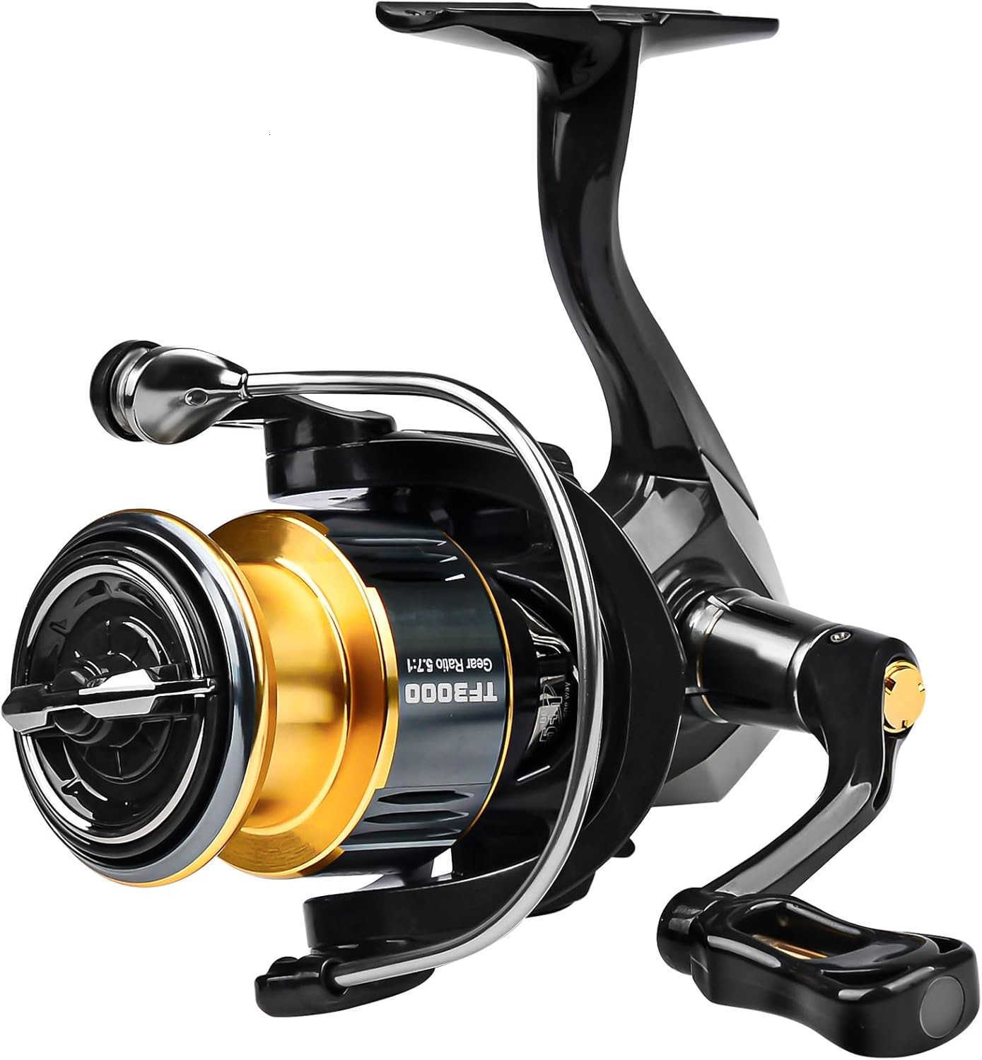 Spinning Reel Fishing Reels Carbon Fiber 13lb Max Drag 571 Gear Ratio 51BB Aluminum Spool Ultra Smooth for Saltwater Freshwater Bass Fishing Spinning 