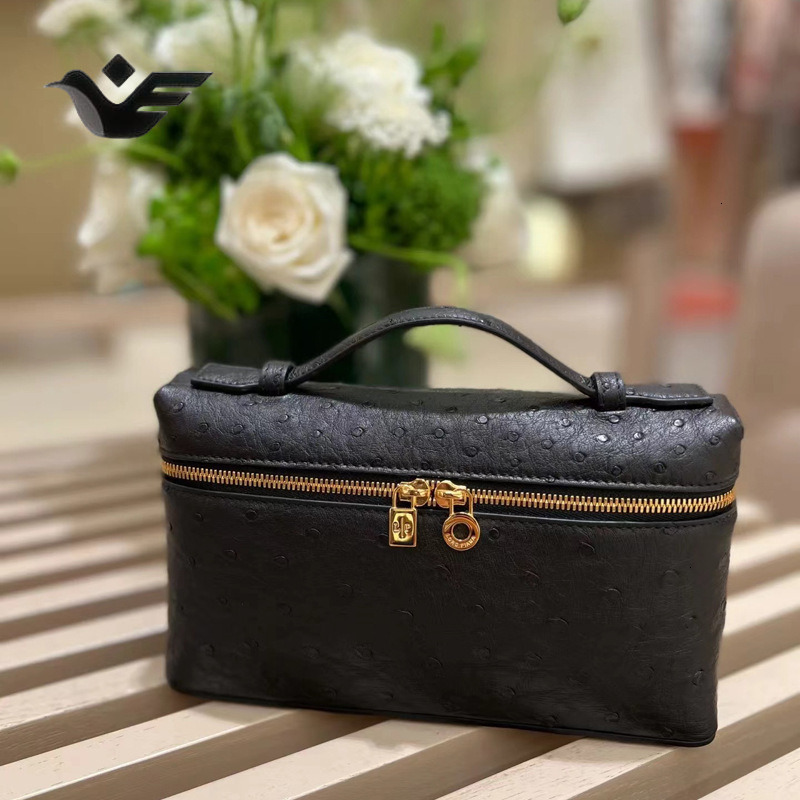 Feiyan Free Shipping New Designer Bag Luxury Shopping Bag Ostrich Pattern Lunch Box Bag Retro Fashion Versatile Trendy Single Shoulder Handbag Crossbo