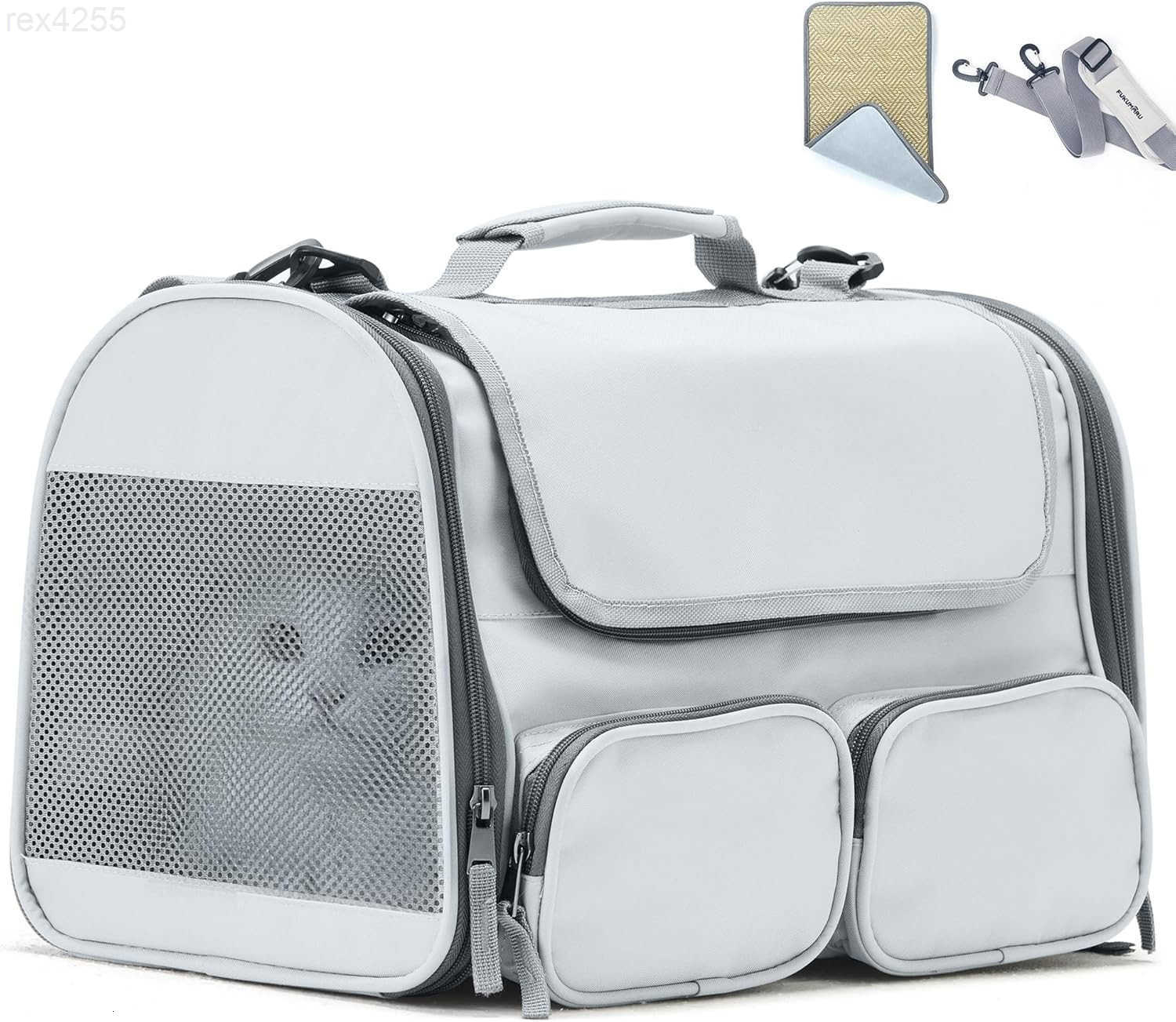 Cat Carrier SoftSided Pet Carriers for Small Dogs and Medium Cats Under 12lb Travel Cat Bag with DoubleSided Cushion and 4 Storage Bags Portable and W