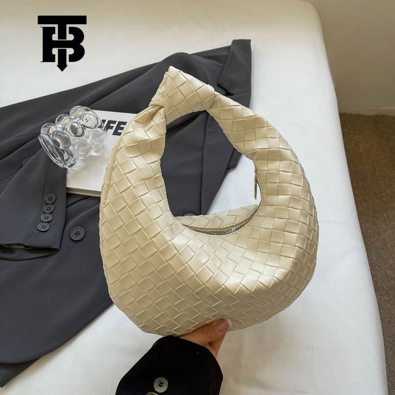 TB BHULAMTE Office Small Designer S Bag Tote Bag Stylish Women's Bag 2025 New High-end Sense Ladies Handbag Niche Design Handheld Dumpling Bag