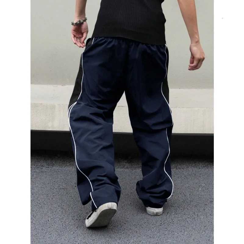 Men Casual Joggers Pants Fashion Streetwear Oversized Sports Wide Leg Pants Hip Hop Y2k Sweatpants High Waist Baggy TrousersXJ250904