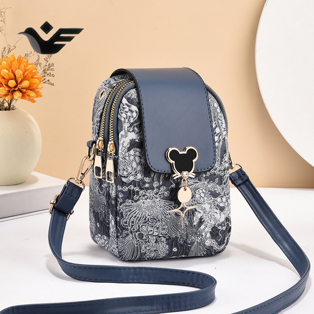 Feiyan Free Shipping New Designer Bag Luxury Shopping Bag Manufacturer Export Women's Phone Bag Single Shoulder Crossbody Bag Elegant Women'